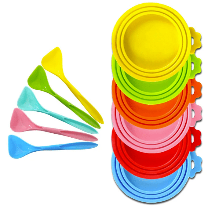 Silicone Pet Can Covers with Matching Spoon