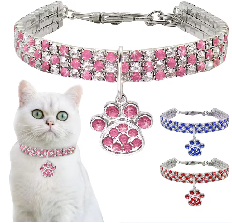 Rhinestone Diamante Necklace for Pets